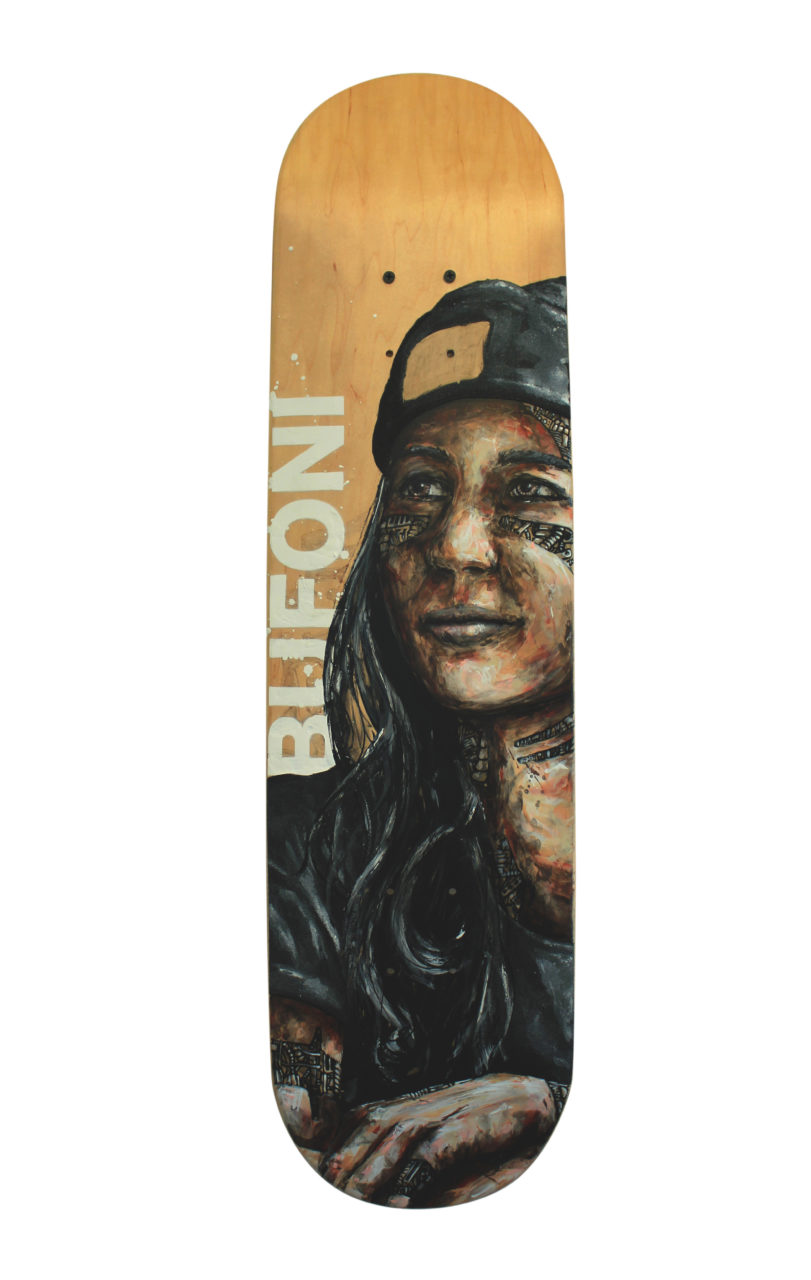 skateboard leticia bufoni peinture bois